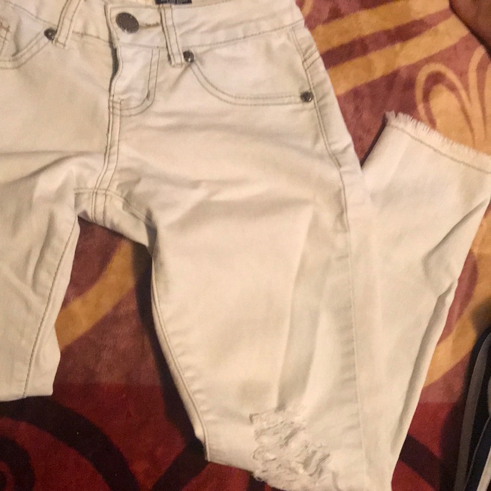 white ripped jeans